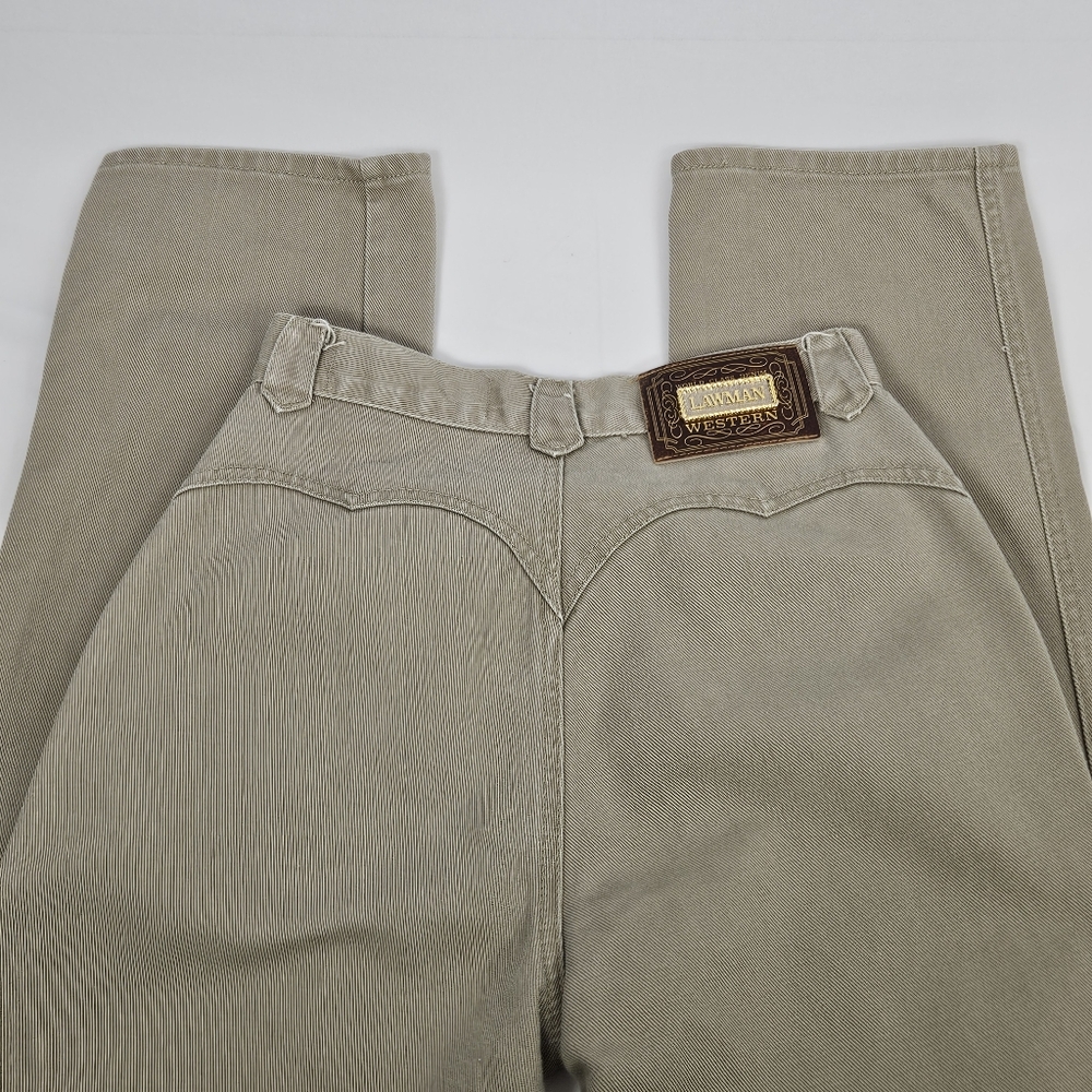 VINTAGE LAWMAN Rare Tan western denim jeans womens size 3 -high rise